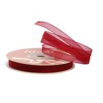 Лента капроновая (органза) _6.0 мм, 1021 бордовый, уп. 27,4 м