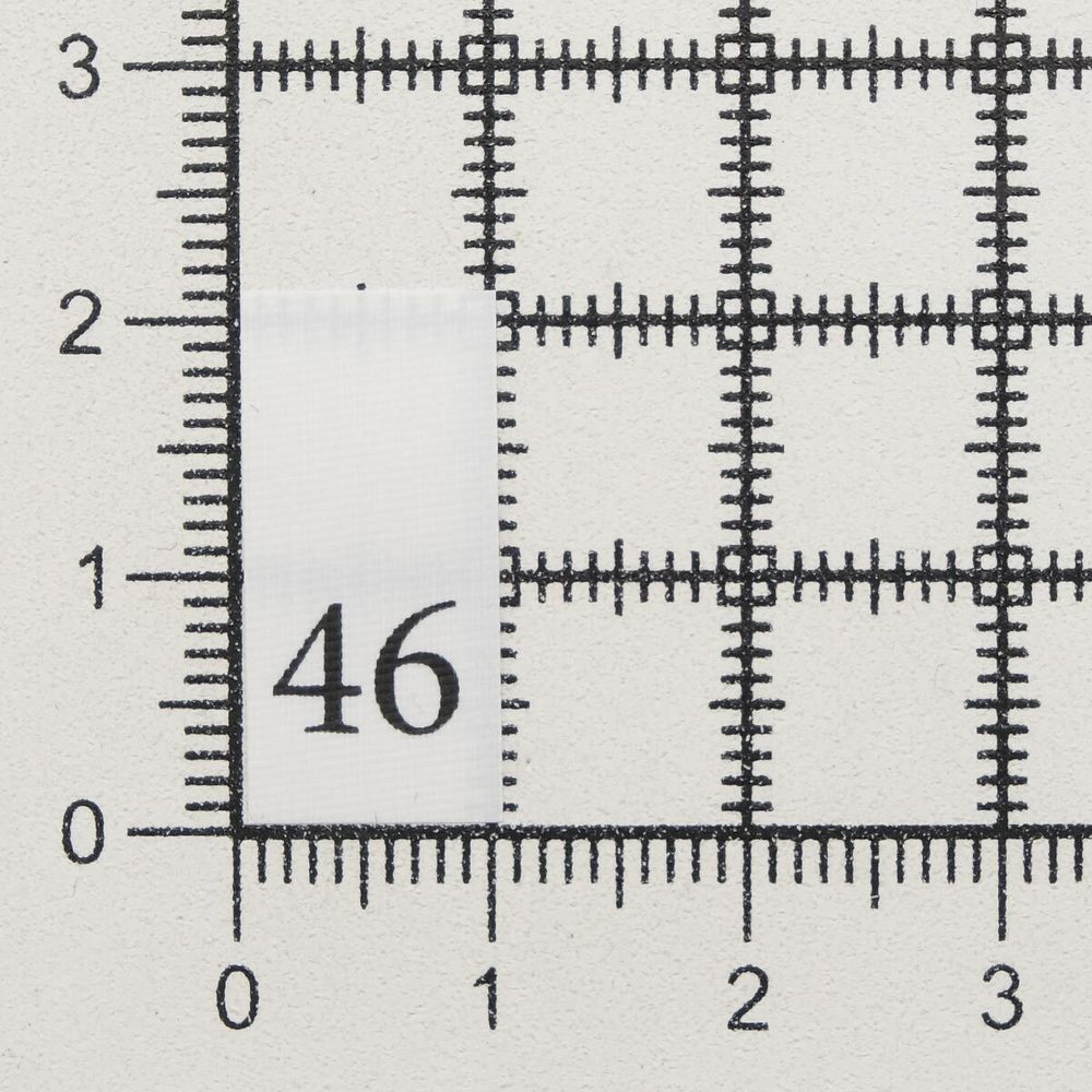 Этикетка-размерник, белый, 10х20 мм, 100 шт, 46