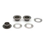 Люверсы металл ⌀_8.0 мм (внутр.), латунь, цв.т.сер. плоский, 50 шт, Protos