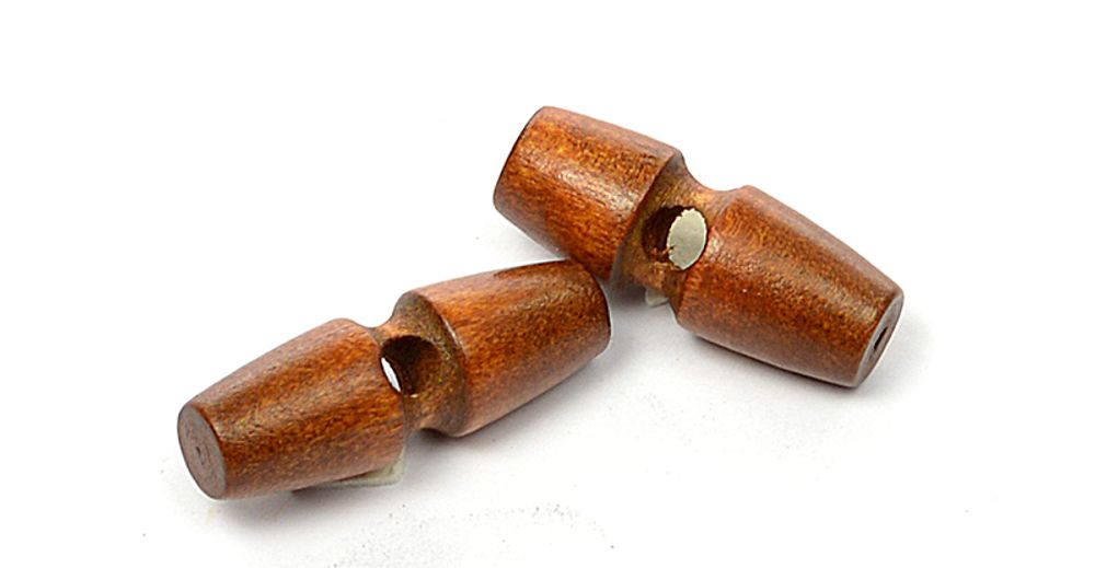 Пуговицы деревянные BT.WD.069 цв.003 коричневый 56L-36мм, 1 прокол, 20 шт