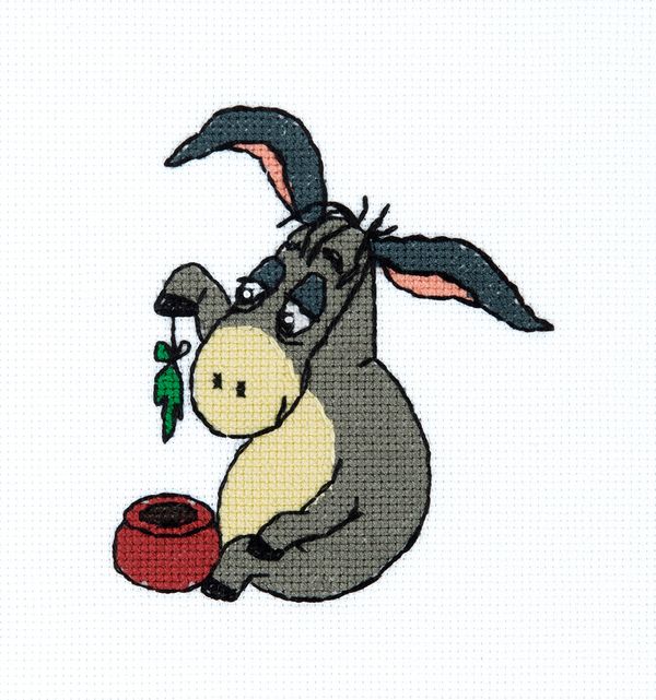 Набор для вышивания нитками Klart, Союзмультфильм. Подарок для Иа, 12х13 см