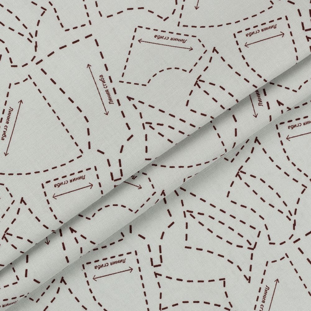 Ткань для пэчворка Peppy Век моды, отрез 50х55 см, 146 г/м², ВМ-04 серый, Peppy