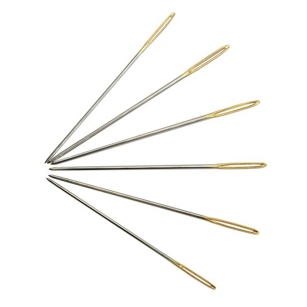 Иглы ручные вышивальные с золотым ушком для гобеленов №24-26, 6 игл, Hobby&Pro, 110209/g