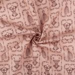 Ткань для пэчворка Peppy Век моды, рулон 112 см / 5 метров, ВМ-17 розовый, Peppy