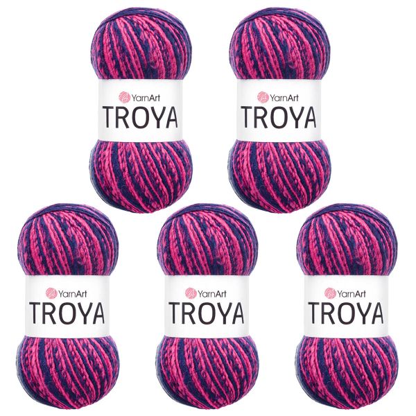 Пряжа YarnArt (ЯрнАрт) Troya / уп.5 мот. по 100 г, 250 м, 2112 секционный
