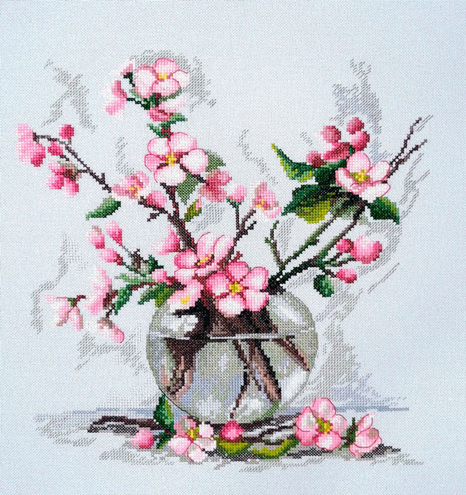 Марья Искусница, Цветы яблони, 27х28 см