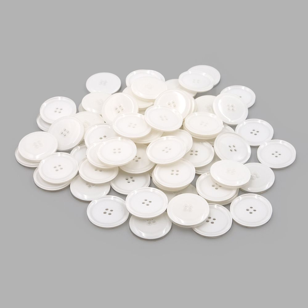 Пуговицы 4 прокола 34L, (col.A (белый)), 72 шт