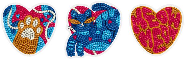 Кристальная (алмазная) мозаика Фрея ALVM-305, набор магнитов, Мяу граффити, 8х7.5 см