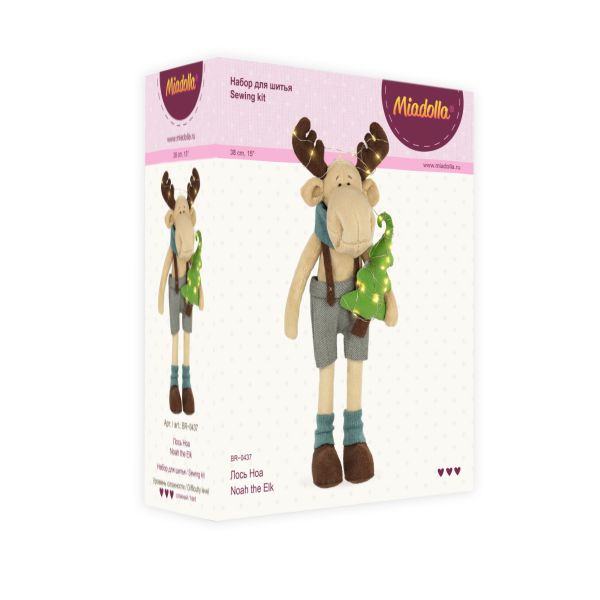 Набор для шитья игрушки Miadolla, Лось Ноа (со светодиодами), BR-0437
