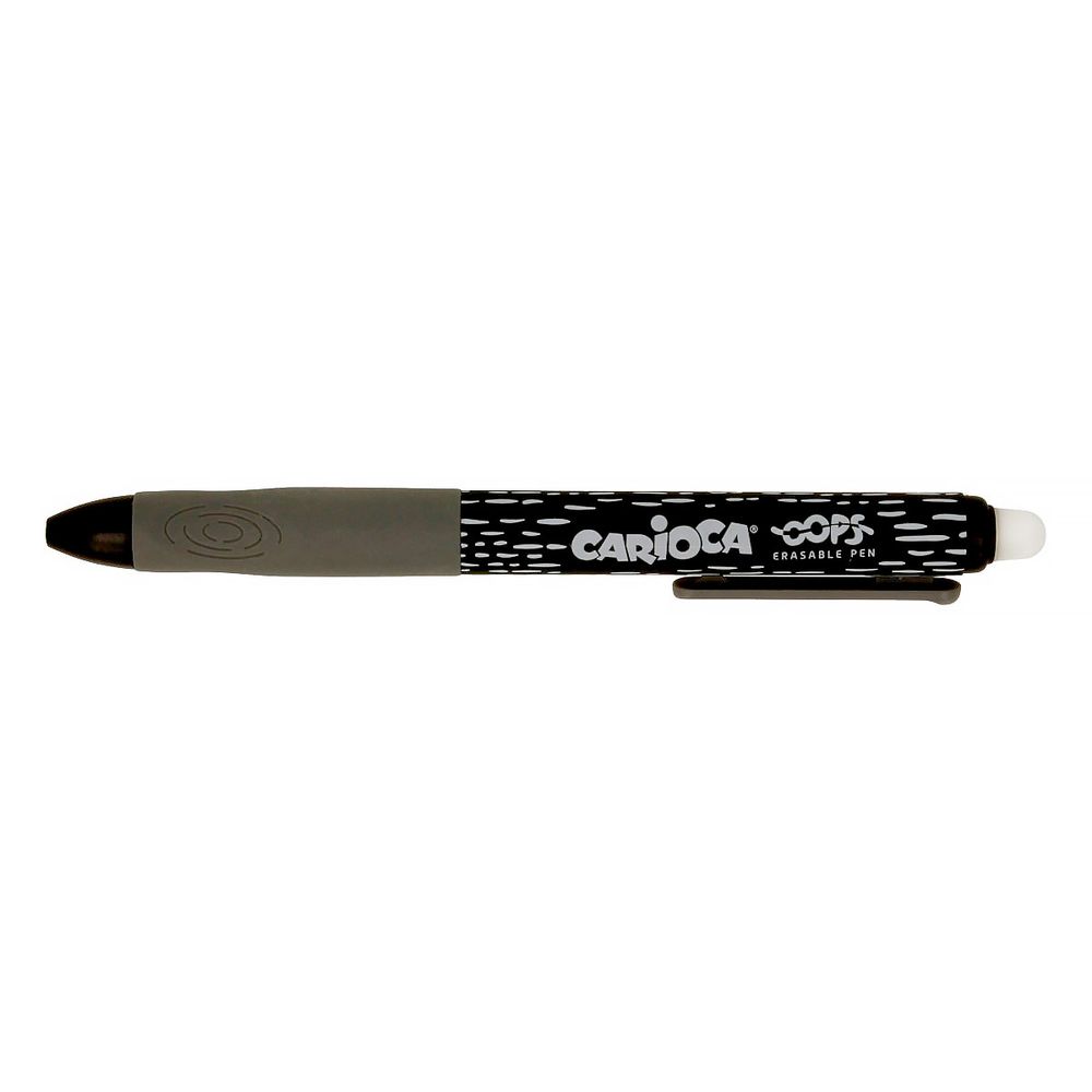 Ручка гелевая автоматическая пиши-стирай OOPS Retractable ⌀0.7 мм, 1 мм, 12 шт, 43043/01 цвет чернил: черный, Carioca