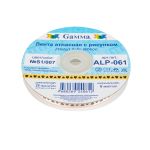 Лента атласная с рисунком _6.0 мм / 22.8 метров, S1/007 сердечки/персиковый, Gamma ALP-061