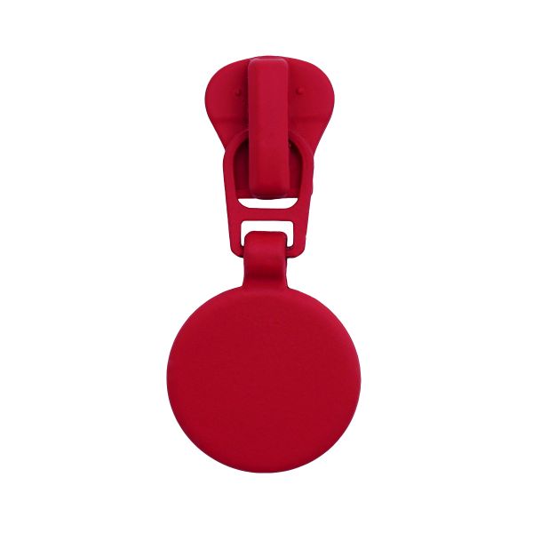 Слайдер (замок) для молнии трактор Т5 (5 мм), резина 33х17,8 мм, красный, 20 шт, ГЛТ8193