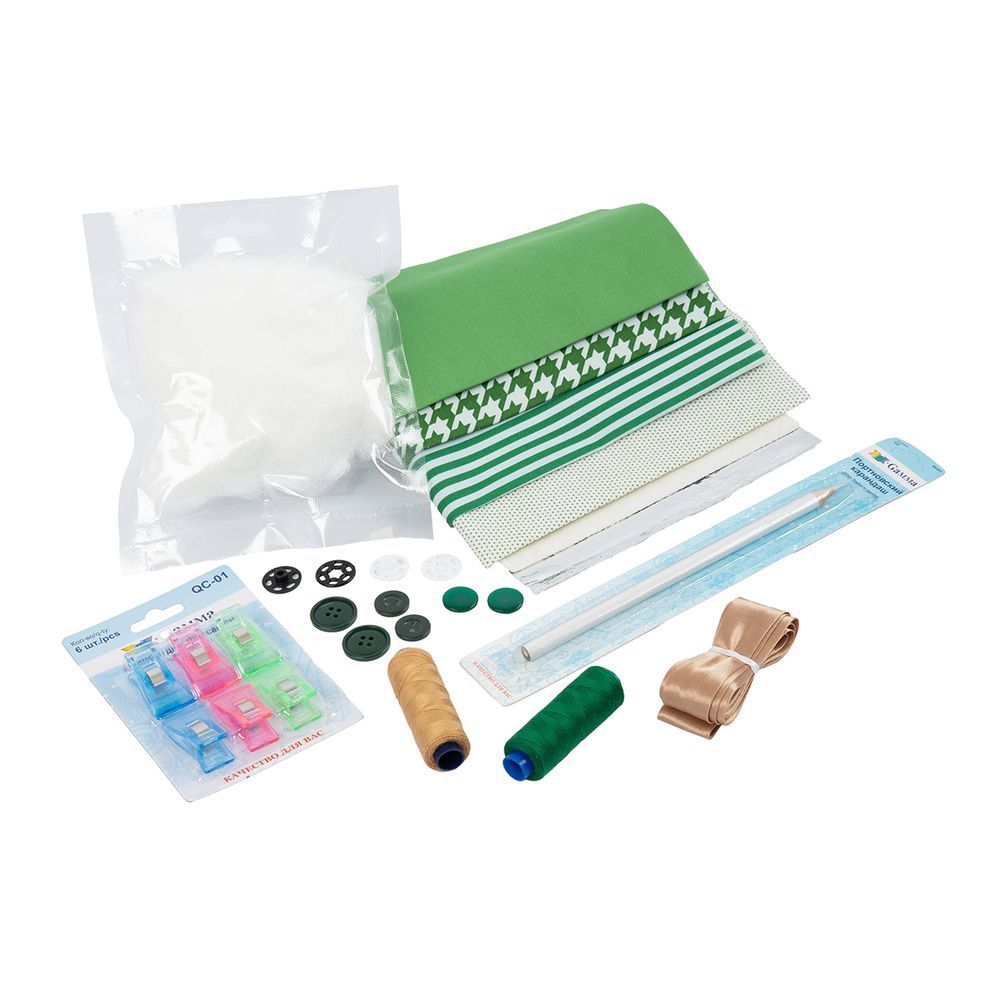 Швейный набор Школьный №2, 25 предметов, ШК2-01 зеленый, Gamma NSO-25