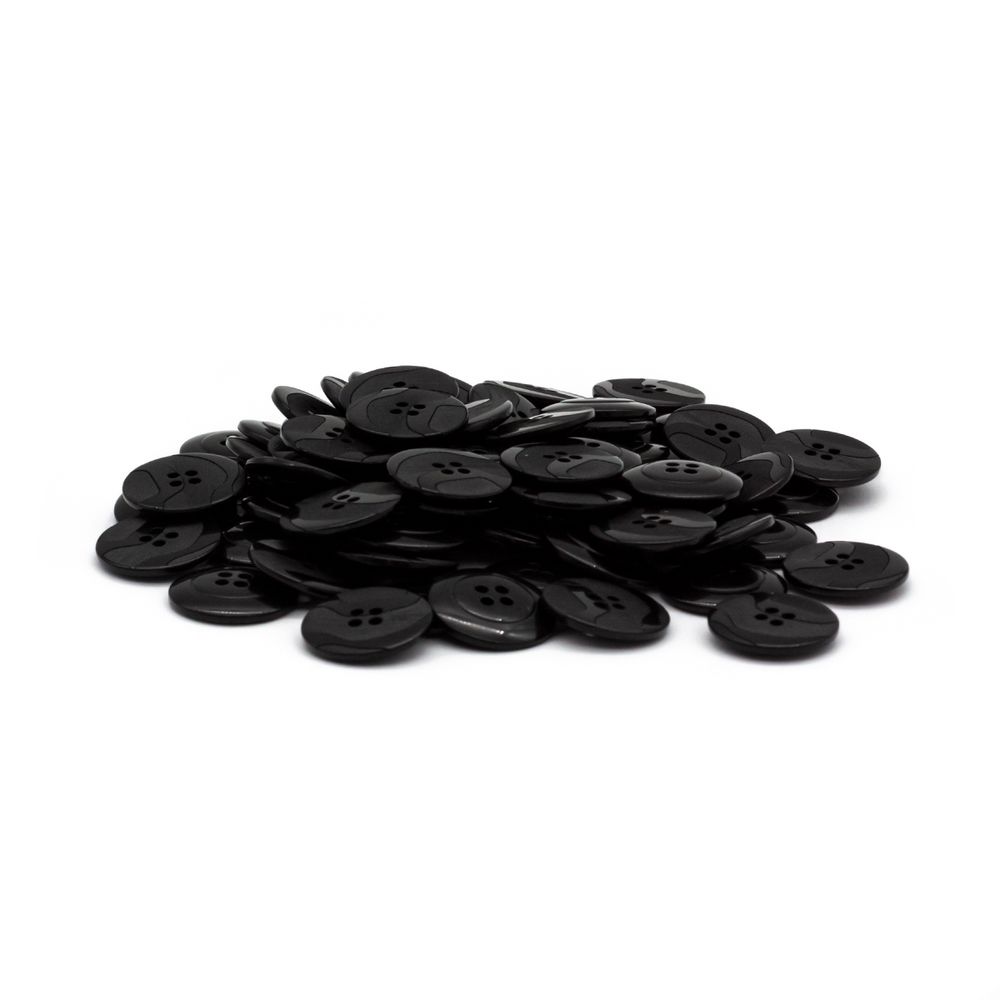 Пуговицы 4 прокола 36L (23мм), (Black (черный)), 72 шт, S090179