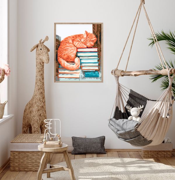 Картина по номерам Фрея, Мудрый кот, 50х40 см