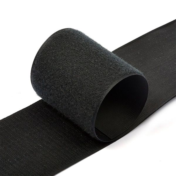 Лента контактная липучка (велкро) пришивная уп. 100 мм / 25 метров, F322 чёрный, /пара/, кач.