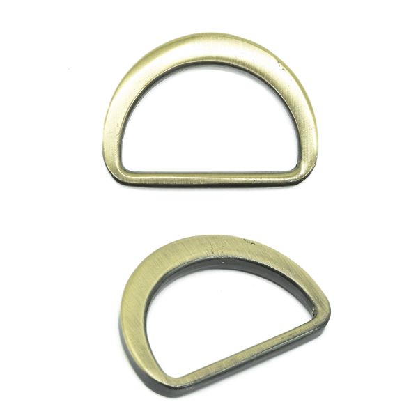 Полукольцо литое металл внутр. 25 мм (внешн. 31х23 мм), плоское, 10 шт, латунь ГР, 6882