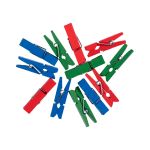 Прищепки декоративные 3.5 см, 60 шт, 08 Праздничное настроение (красный, синий, зеленый), Mr.Painter DKN-05
