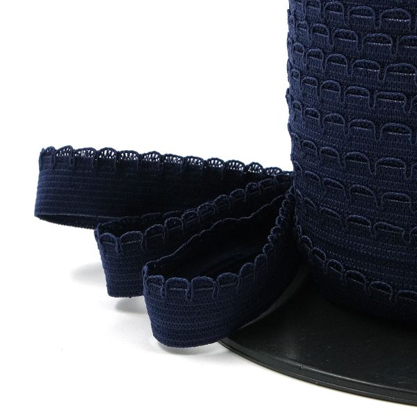 Резинка бельевая (ажурная) 15.0 мм / 50 метров, т.синий, 0315/59