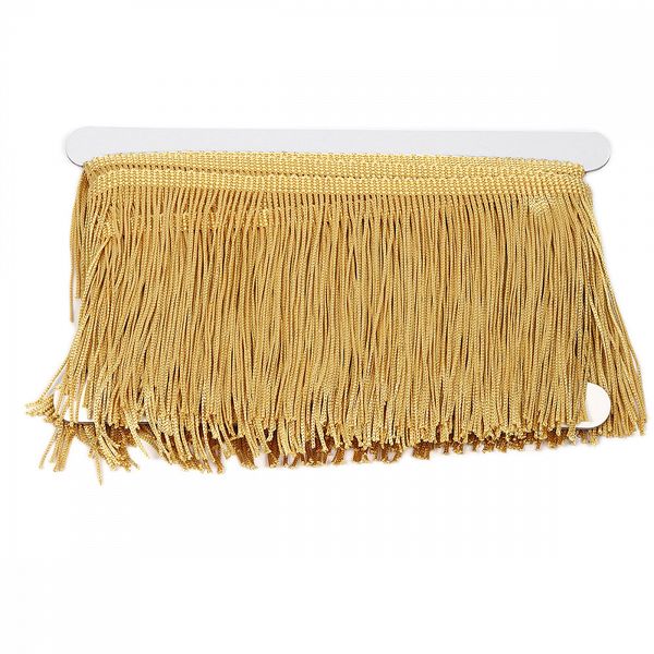 Бахрома отделочная широкая 150.0 мм / 4.5 метра, цв.золото