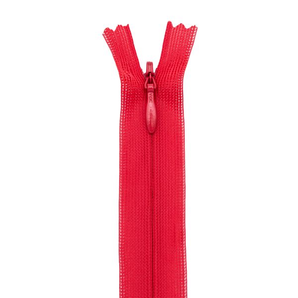 Молния потайная (скрытая) Т3 (3 мм) 1 зам., н/раз., 20 см, алый, 31224 / 20, 10 шт