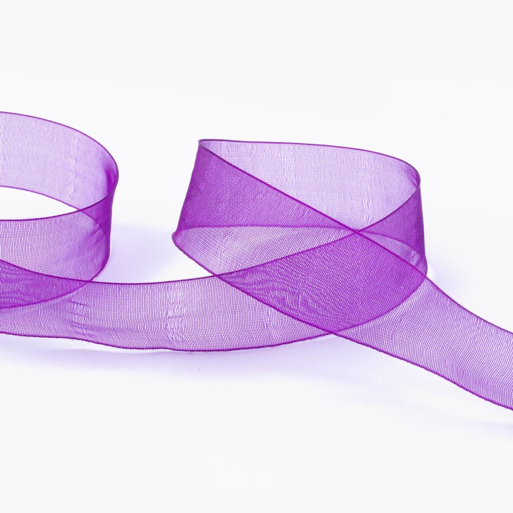Лента капроновая (органза) 20.0 мм / 22.8±1 метра, 114 фиолетовый, Blitz OR-20