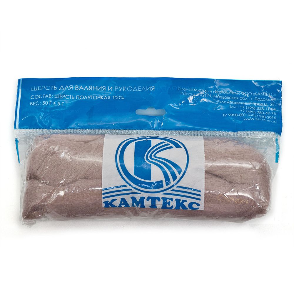 Шерсть для валяния Камтекс Лента для валяния п/тонкая 1х50 г, (25-28 мкр), 2.1 м, 174 т.орхидея