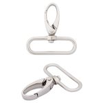 Карабин металл 40 мм (48х52 мм), цв.никель, 20 шт