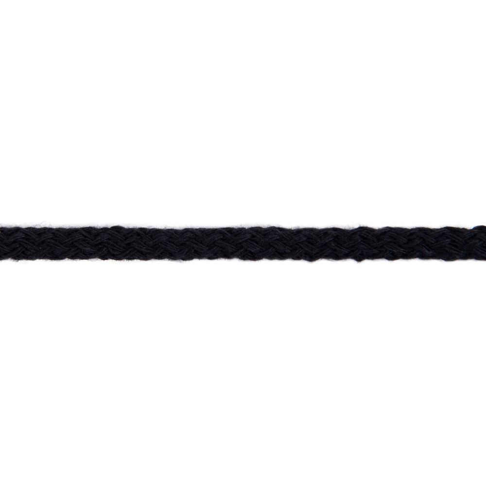 Шнур круглый х/б ⌀5.0 мм, 10 м, черный, Gamma 5В500 ХБ