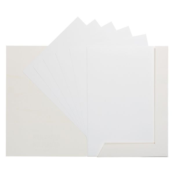 Папка с бумагой для акварели 200 г/м², A3 42х30 см, папка 10 л, Лодочки гознак тисненая, Vista-Artista PWG-A310