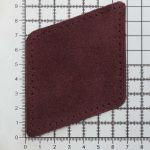Заплатки пришивные из замши, ромб 8х11,2см с перфорацией, 2 шт, 100% кожа, 31 бордовый, 59125