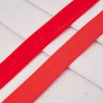 Лента бархатная (тесьма) эластичная 20.0 мм / 32.9±2 метров, 40 красный