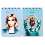 Блокнот на гребне, выборочный лак, A5 40 л., 4 шт, клетка, Такая, какая есть! 01271, Светоч Б136