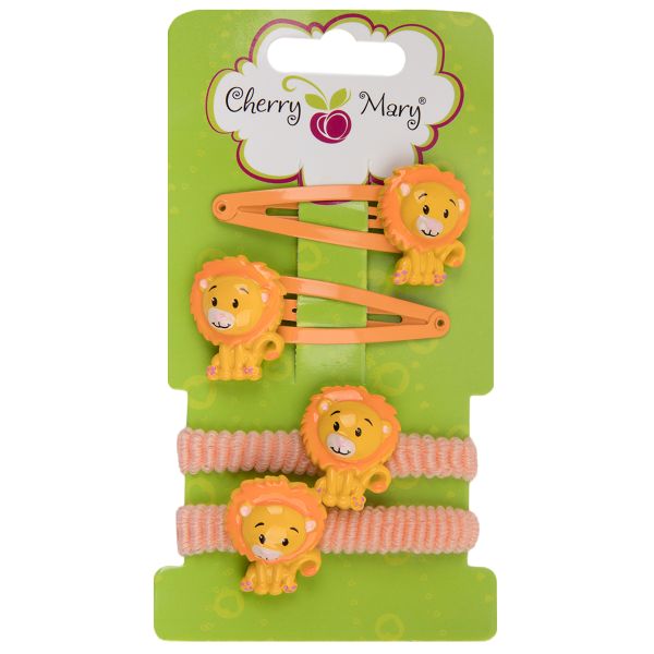 Набор аксессуаров для волос 20 шт (5х4 шт), №03 львята, Cherry Mary S6208