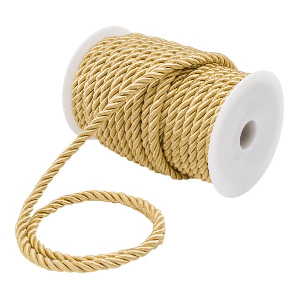 Шнур витой 8мм / 18,29м, 046 золотистый