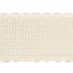 Канва лента 35 мм / 1.5 метра, 100% хлопок Bestex (неотбел/неотбел)