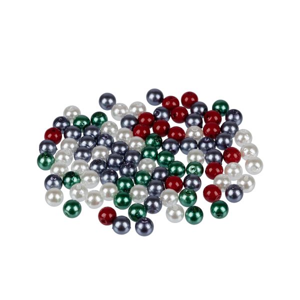 Бусины пластик ⌀6 мм, 100±2 г (10х10±0.2 г), №01 ассорти, Zlatka PB-1