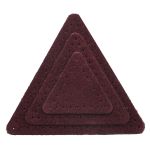 Набор заплаток пришивных из замши, треугольник равностор. 4, 6 и 8см, с перфорацией, 3 шт (31 бордовый), 59406