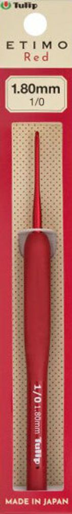 Крючок для вязания с ручкой Tulip Etimo Red ⌀1.8мм, алюминий/пластик, красный, TED-010e