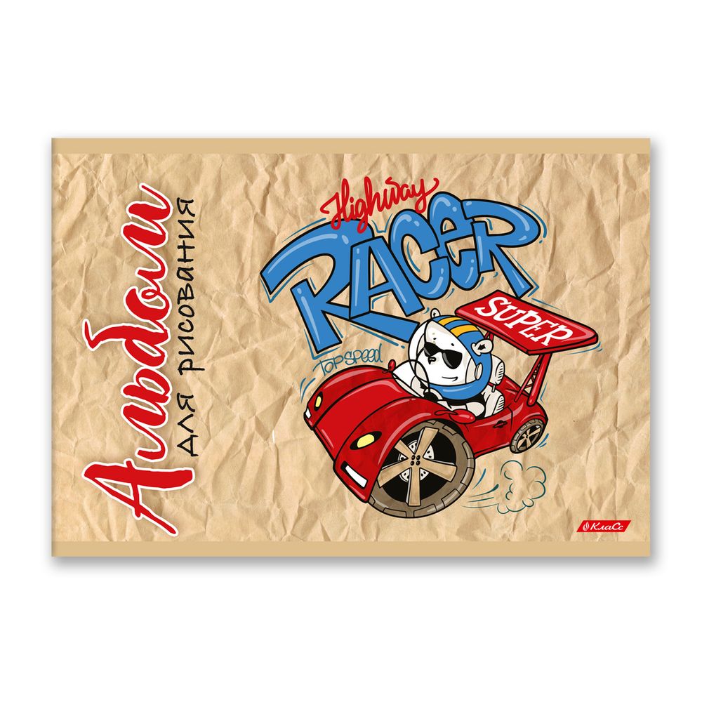 Альбом для рисования 100 г/м², A4 29х20.5 см, 8 л. на скобе, 20 шт, Райдер 000679, Светоч 8АЛСК4_1_3_9