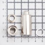 Люверсы металл ⌀_8.0 мм (внутр.) с инструментом для установки, никель, 200 комплектов, Hobby&Pro, 530710