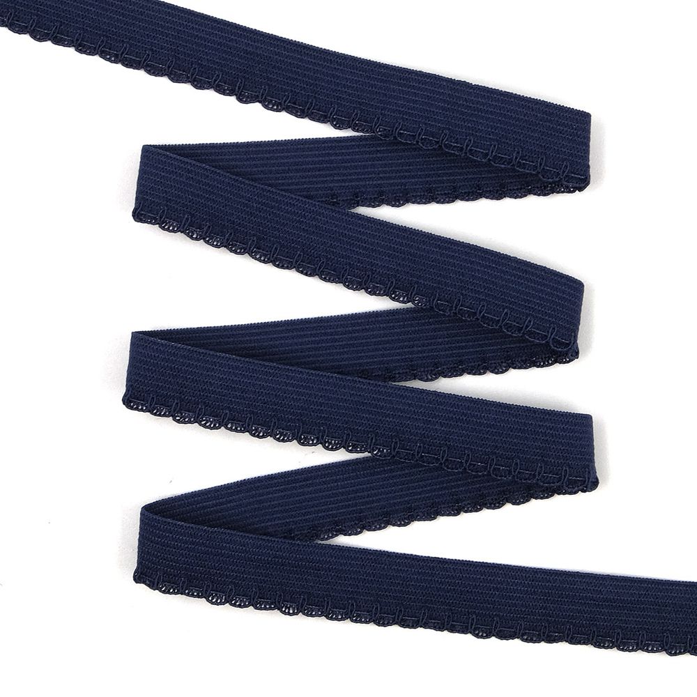 Резинка бельевая (ажурная) 15.0 мм / 50 метров, т.синий, 0315/59