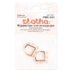 Швензы 15х15 мм, 10 шт (5х2 шт), 02 под золото, Zlatka FMK-H21