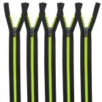 Молния трактор Arta Т6 (6 мм) 1 зам., разъем., 80 см, Neon, цв. 077 черный / 098 люминесцентный, уп.5 шт