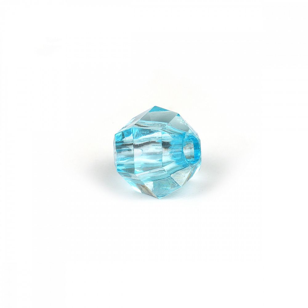 Бусины акрил ⌀10 мм, MG.3244-12, цв.12 голубой, 500 г, Magic4Hobby