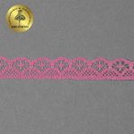 Кружево отделочное в стиле "трикотаж" 12 мм 150-2, цв.13 ярко-розовый, 9.14м