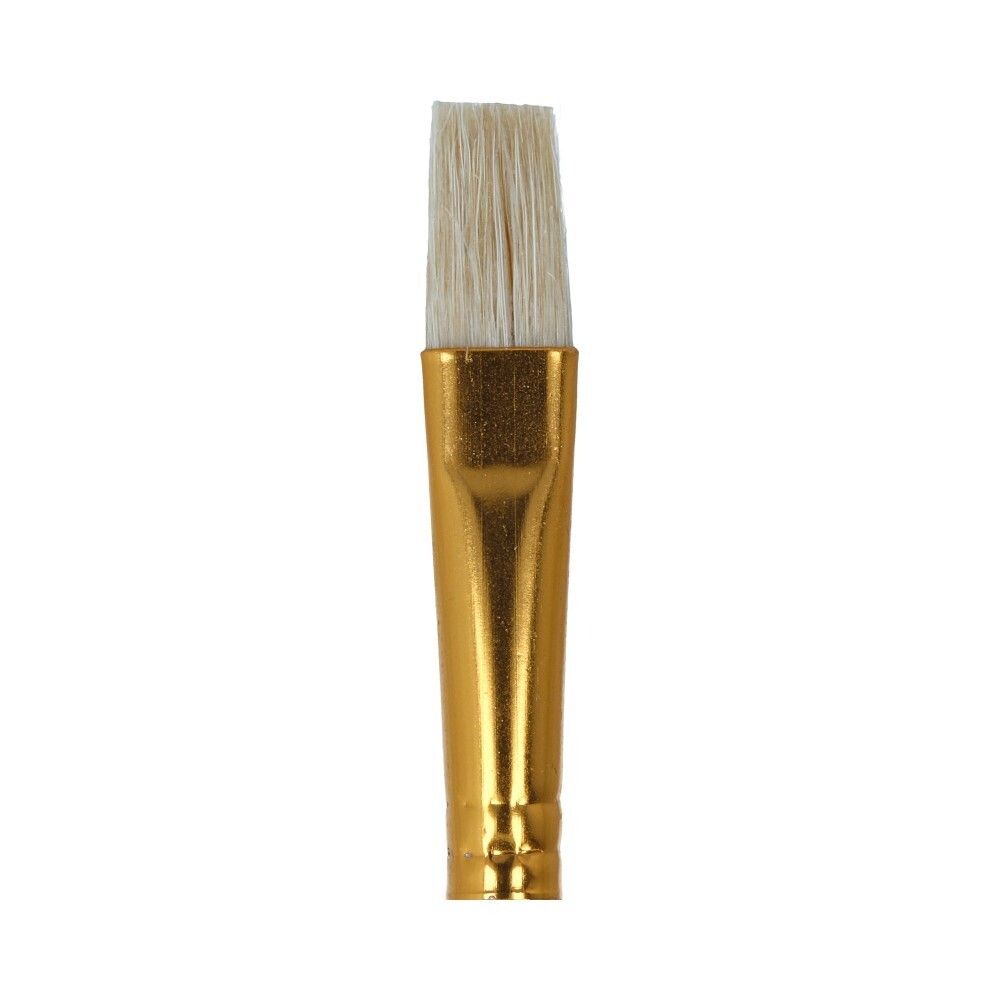 Кисть щетина №12 плоская, 5 шт, длинная ручка, 12, Mr.Painter BBR 134-12