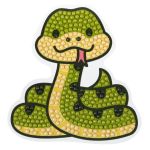 Алмазная (кристальная) мозаика Фрея ALVM-093, магнит Змейка, 8.5х9 см