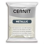 Полимерная глина Cernit Metallic запекаемая, имитация металла 56 гр, 080 серебро