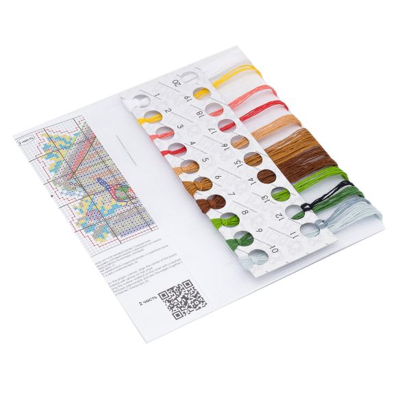 Набор для вышивания нитками Овен, Ёлочная игрушка. Новогодние часы 9х8,7см